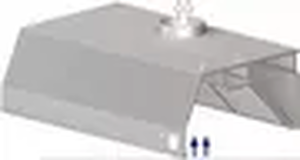 Okap przyścienny trapezowy 1200x1000x450 mm | STALGAST, 9820710120