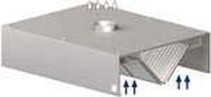 Okap centralny skrzyniowy 1100x1500x450 mm | STALGAST, 9820915110