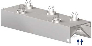 Okap przyścienny skrzyniowy indukcyjny 2000x1300x450 mm | STALGAST, 9821213200