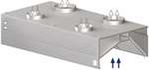 Okap przyścienny skrzyniowy kompensacyjny 1800x900x450 mm | STALGAST, 9821309180