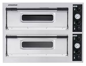 Piec do pizzy dwukomorowy 6xpizza 32 cm, 1305x489x745 mm | HENDI, Slim Line 33