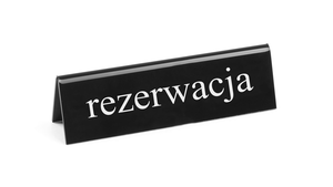 Tabliczka informacyjna "Rezerwacja", dwustronna | HENDI, 663523
