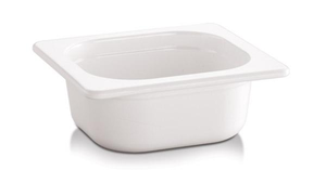 Pojemnik prostokątny z melaminy GN 1/6 176x162x100 mm, biały | APS, EcoLine