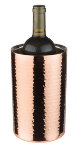 Schładzacz do butelek ze stali nierdzewnej o średnicy 120 mm, stal młotkowana | APS, Copper