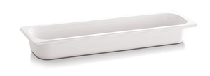 Pojemnik prostokątny z melaminy GN 2/4 530x162x100 mm, biały | APS, EcoLine