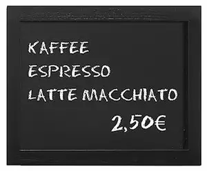 Tablica menu w drewnianej ramie w kolorze czarnym 400x300 mm | CONTACTO, 7680/040
