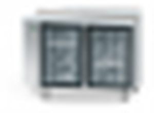 Stół chłodniczy bez agregatu wewnętrznego, 2-drzwiowy z drzwiami przeszklonymi, 1125x700x850 mm | DORA METAL, DM-90005