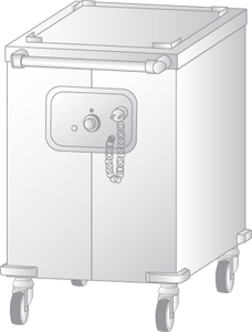 Podgrzewany dystrybutor koszy, 810x690x950 mm | DORA METAL, DM-94315