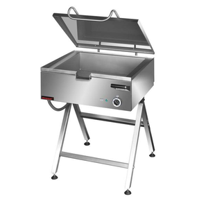 Patelnia elektryczna przechylna z misą ze stali nierdzewnej, na stelażu, 37 l, 6,5 kW, 700x600x850 mm | KROMET, 000.PE-025S