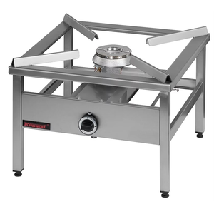Taboret gazowy na podstawie otwartej 1-palnikowy, 9 kW, 580x580x400 mm | KROMET, 000.TG-1