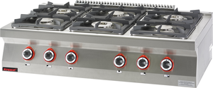Kuchnia gazowa 6-palnikowa, nastawna, 36 kW, 1200x700x280 mm | KROMET, 700.KG-6