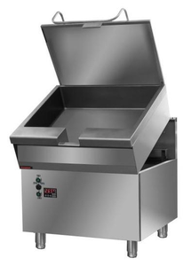 Patelnia elektryczna przechylna z misą ze stali nierdzewnej, elektryczny przechył misy, 80 l, 12 kW, 900x900x900 mm | KROMET, 900.PE-05Ex