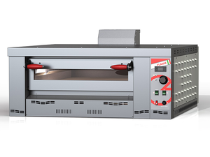 Jednokomorowy piec do pizzy ze stali nierdzewnej gazowy, 6 x pizza 340 mm | PIZZA GROUP, Flame 6
