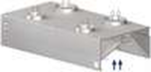 Okap przyścienny skrzyniowy kompensacyjno-indukcyjny 2800x1300x450 mm | STALGAST, 9821413280