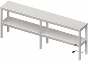 Nadstawka grzewcza na stół podwójna 1500x300x700 mm | STALGAST, 982233150