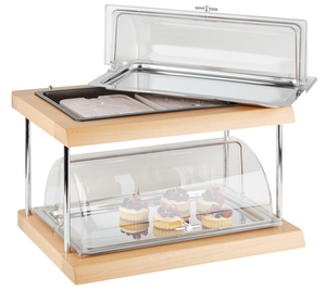 Witrynka prostokątna chłodząca dwupoziomowa 600x410x360 mm | APS, Doppeldecker