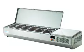 Nadstawa chłodnicza 6x GN1/3, 1492x396x290 mm | ASBER, GVL-154