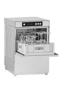 Zmywarka do szkła sterowana cyfrowo z dozownikiem płynu nabłyszczającego i pompą spustową, kosz 400x400 mm, 470x520x720 mm | ASBER, GT-400 B