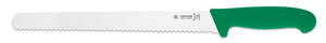 Nóż do wędlin, ostrze faliste 280 mm, zielony | GIESSER, 7705 w