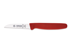 Nóż do warzyw, ostrze faliste 80 mm, czerwony | GIESSER, 8305 wsp