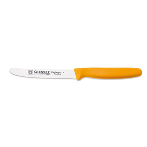 Nóż uniwersalny, pikutek, ostrze faliste 110 mm, żółty | GIESSER, 8365 wsp