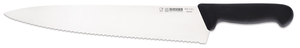Nóż kucharski, ostrze faliste 310 mm, czarny | GIESSER, 8455 w