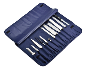 Torba kucharska z zestawem noży, niebieska | GIESSER, 8294 b