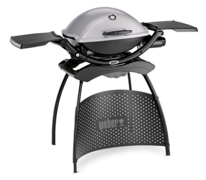 Grill gazowy ze stolikami bocznymi 540x390 mm, szary granitowy | WEBER, Weber Q 2200 Stand