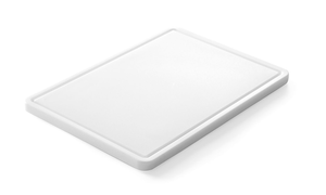 Deska do krojenia z wycięciem 355x250x15 mm, biała | HENDI, 826362