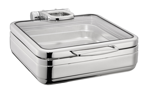 Podgrzewacz indukcyjny ze szklaną pokrywą 470x405x180 mm | FINE DINE, De Luxe