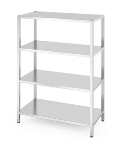 Regał magazynowy 4 półki pełne, skręcany 1200x600x1800 mm | HENDI, 812563