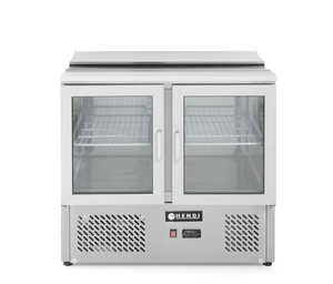 Stół chłodniczy przeszklony 2-drzwiowy z pokrywą uchylną, 900x700x860 mm | ARKTIC, 236246