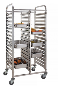 Wózek do transportu pojemników, 30xGN 1/1, 740x550x1730 mm | HENDI, 810576