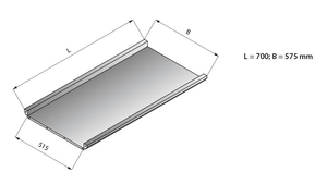 Płyta do stołu przelotowego 700x575 mm | LOZAMET, LO316/7057