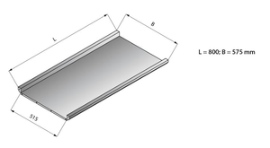 Płyta do stołu przelotowego 800x575 mm | LOZAMET, LO316/8057