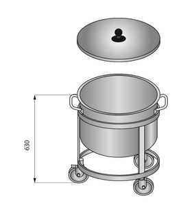 Zasobnik na odpadki z pokrywką 50 l | LOZAMET, LO369