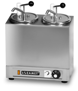 Dozownik do sosów z podgrzewaczem 2x4 l | LOZAMET, DCE.2.1