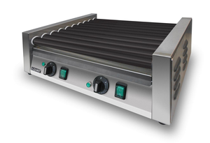 8-rolkowy grill do parówek, 2-strefowy, rolki teflonowe | LOZAMET, GR2A08T