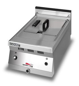 Frytownica gazowa jednokomorowa 11 l z kranem spustowym, nastawna, 6,6 kW, 400x700x280 mm | LOZAMET, L700.FG400-11