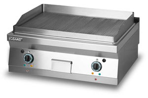 Płyta grillowa elektryczna, ryflowana, 8,1 kW, 800x700x280 mm | LOZAMET, L700.GPE800R