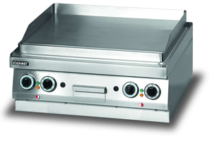 Płyta grillowa elektryczna, gładka, 6,8 kW, 700x650x270 mm | LOZAMET, LEB630