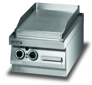 Płyta grillowa elektryczna, ryflowana, 3,4 kW, 400x650x270 mm | LOZAMET, LEG220