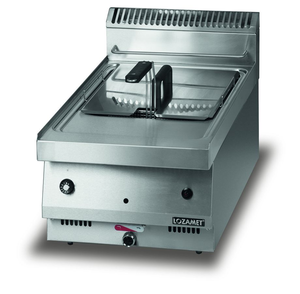 Frytownica gazowa jednokomorowa 11 l z kranem spustowym, nastawna, 6,6 kW, 400x650x270 mm | LOZAMET, LGF124