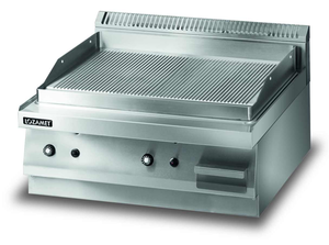 Płyta grillowa gazowa, ryflowana, 8 kW, 700x650x270 mm | LOZAMET, LGG620