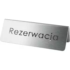 Tabliczka informacyjna "Rezerwacja" 120x43,3x37 mm | STALGAST, 486025