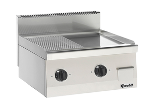 Płyta grillowa gładka/ryflowana elektryczna, 600x600x290 mm | BARTSCHER, 600 Imbiss