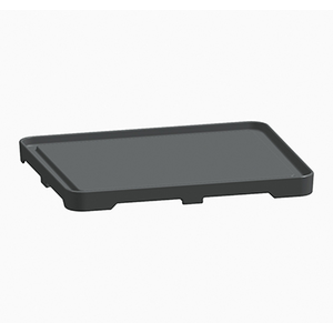 Płyta do smażenia żeliwna płaska z wyżłobieniami na tłuszcz, 2 pola, 375x575x38 mm | BARTSCHER,