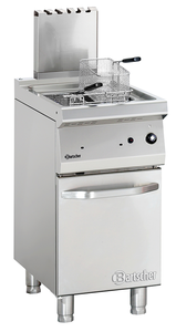 Frytownica gazowa jednokomorowa 15 l z kranem spustowym, wolnostojąca z drzwiami, 15 kW, 400x700x850 mm | BARTSCHER, 700 Classic