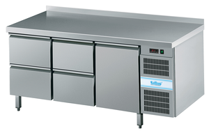 Stół chłodniczy 1-drzwiowy z 4 szufladami i własnym chłodzeniem, GN 1/1, 0,4 kW, 1725x700x850 mm | RILLING, Linia 700 GN 1/1