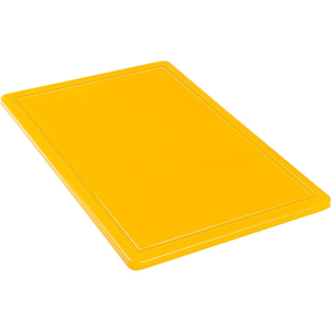 Deska do krojenia HACCP 600x400 mm, z wycięciem, żółta | STALGAST, 341633